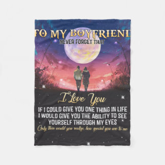 Couverture Polaire À Mon Petit Ami Je T'Aime