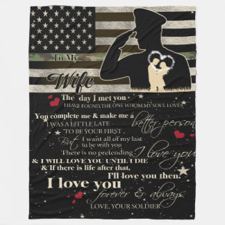 Couverture Polaire À My WIfe Je t'aime 