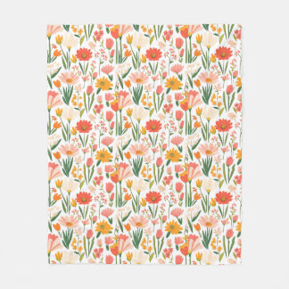 Couverture Polaire  A seamless pattern of spring flowers 