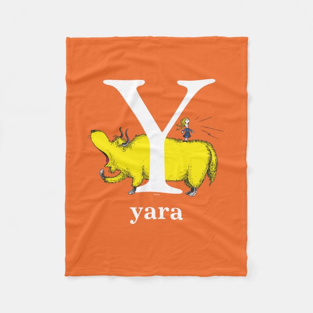 Couverture Polaire ABC du Dr Seuss : Lettre Y - Blanc | Ajouter Votre (Devant)