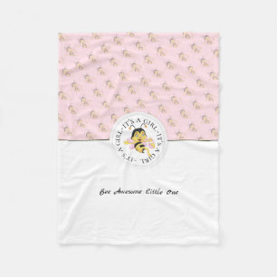 Couverture Polaire Abee Awesome Baby Girl Monogramme personnalisé