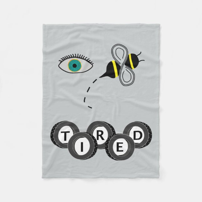 Couverture Polaire Abeille d'oeil fatiguée (Devant)