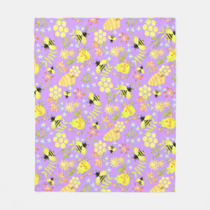 Couverture Polaire Abeille Pourpre