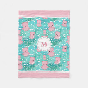 Couverture Polaire Abondance des porcs - décorés d'un monogramme