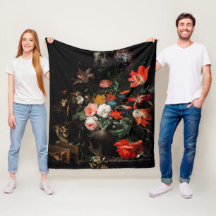 Couverture Polaire Abraham Mignon Le Bouquet Renversé. Floral