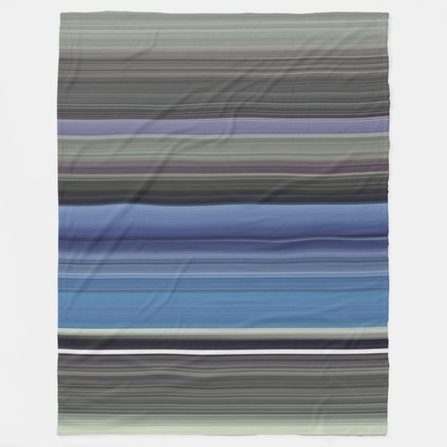 Couverture Polaire Abstract #1: Blue and grey (Devant)