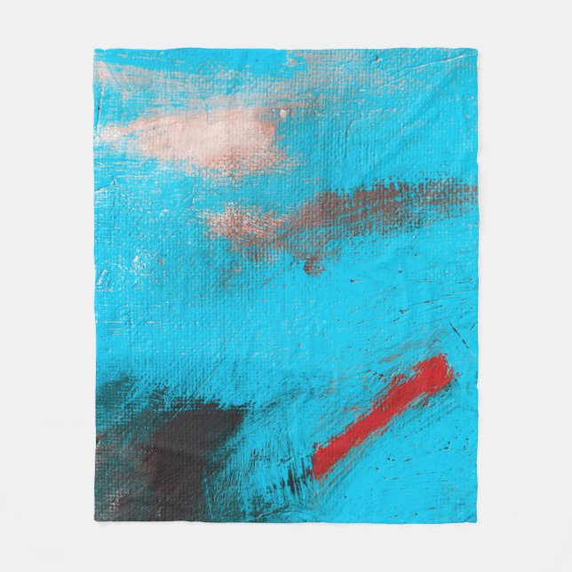Couverture Polaire Abstract Art Backgroundart,paint,fine,blue,canvas, (Devant)
