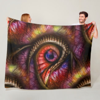 Couverture Polaire Abstract eyes in reds and purples