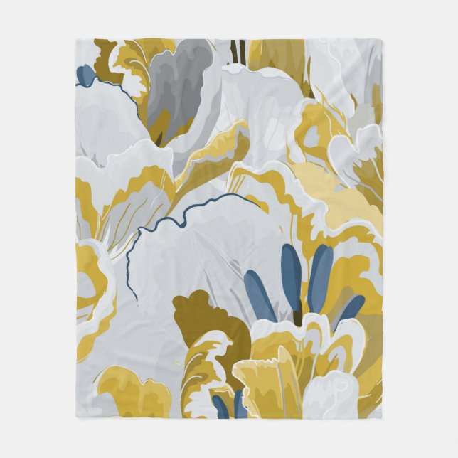 Couverture Polaire Abstract seamless pattern. Light grey,  yellow,  g (Devant)