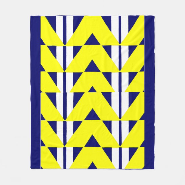 Couverture Polaire abstraction jaune vif (Devant)