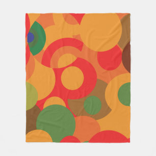 Couverture Polaire Abstrait coloré motif géométrique moderne