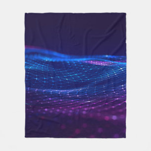 Couverture Polaire Abstrait espace polygonal bas poly foncé arrière -