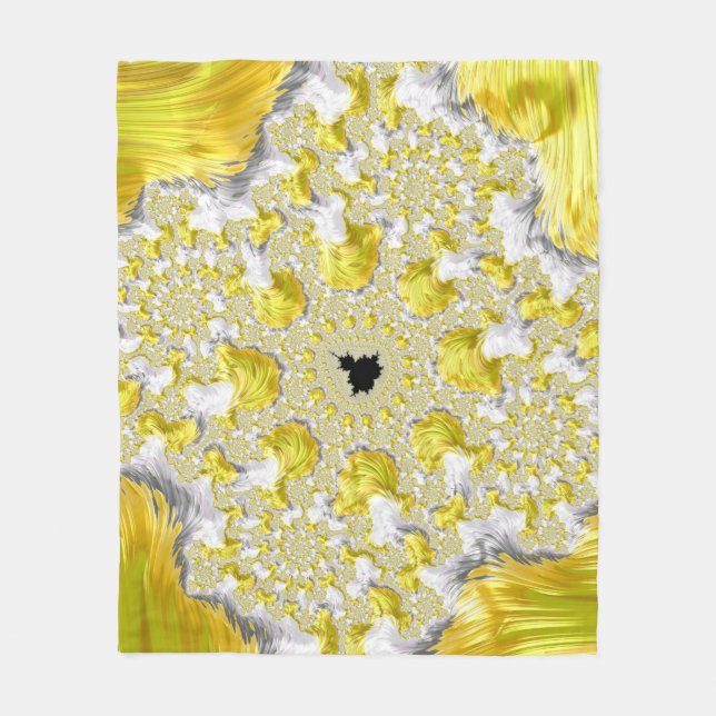 Couverture Polaire Abstrait Gold Fractal (Devant)