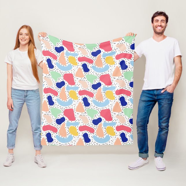 Couverture Polaire Abstrait plaisir moderne mignon enfants formes été (En situation)