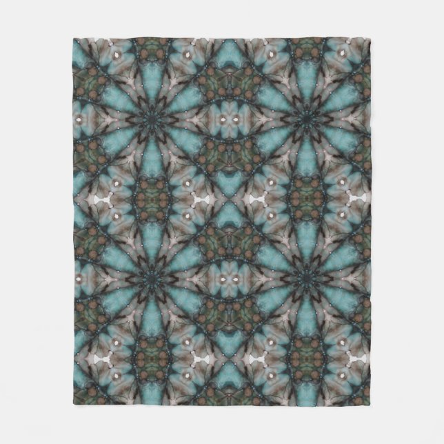 Couverture Polaire Abstrait Sci-fi Turquoise Star Windmill (Devant)