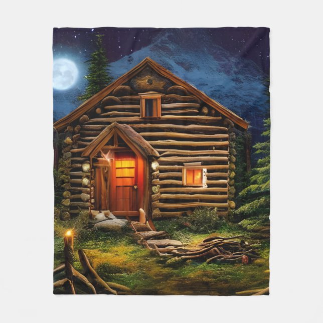 Couverture Polaire Abstrait Wilderness Little Cabine (Devant)