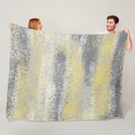 Couverture Polaire Abstraite teintes douces gris jaune polaire