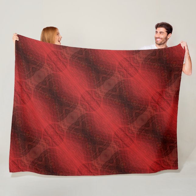 Couverture Polaire Acceptation | Médaillons de méditation rouge (En situation)