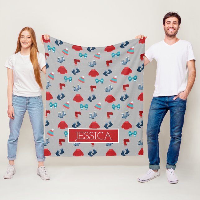 Couverture Polaire Accessoires de mode d'hiver Motif personnalisé (En situation)