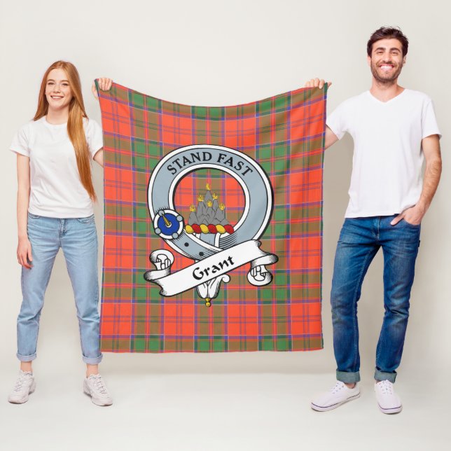 Couverture Polaire Accorder Ancien Clan Badge Tartan Plaid (En situation)