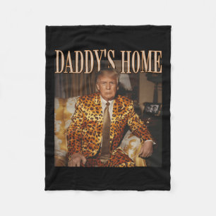 Couverture Polaire Accueil de papa Trump Trump 2024 Leopard drôle