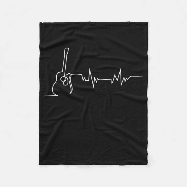 Couverture Polaire Acoustic Guitar Heartbeat (Devant)