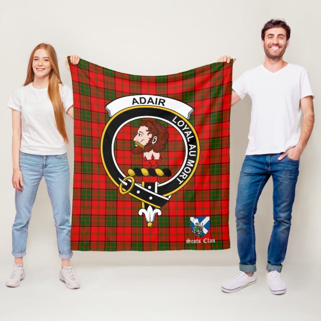 Couverture Polaire Adair Clan Badge Tartan Plaid (En situation)