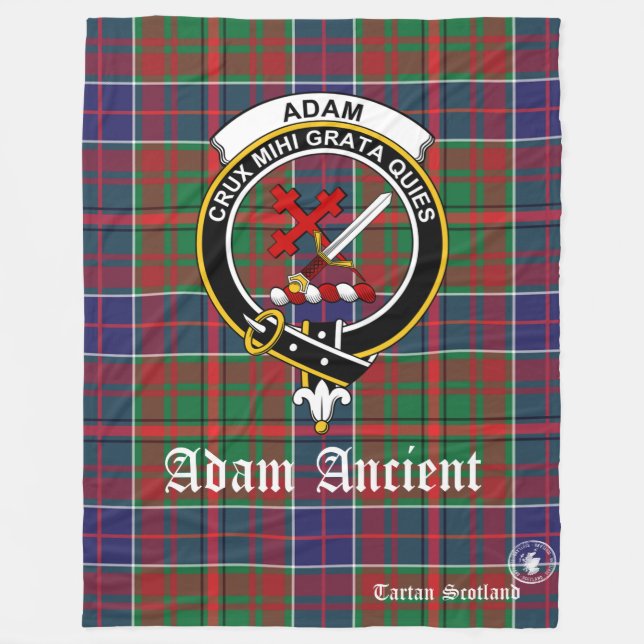 Couverture Polaire Adam Ancient Clan Tartan Scotland Fleece Blanket (Devant)