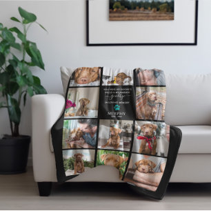 Couverture Polaire Adieu dur Pet Memorial 11 Photo Collage