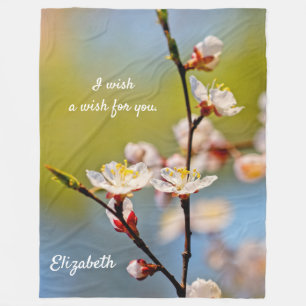 Couverture Polaire Admirable japonais Apricot Flower