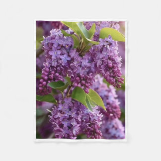 Couverture Polaire ADOM Purple Lilac Blossoms Blanket