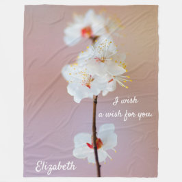 Couverture Polaire Adorable fleurs d'abricot japonais