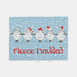 Couverture Polaire adorable FUNNY Fleece Navidad Christmas Sheep