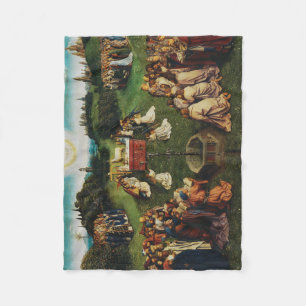 Couverture Polaire Adoration de l'agneau par Jan van Eyck