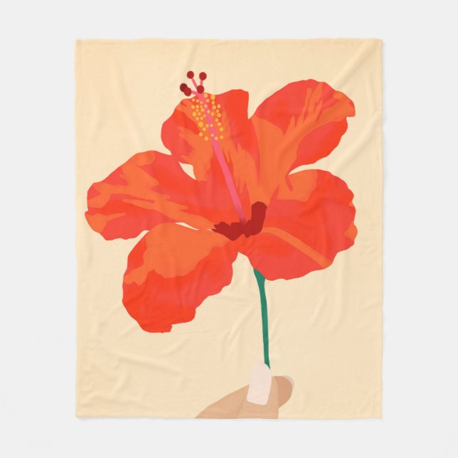 Couverture Polaire Affection Hibiscus (Devant)