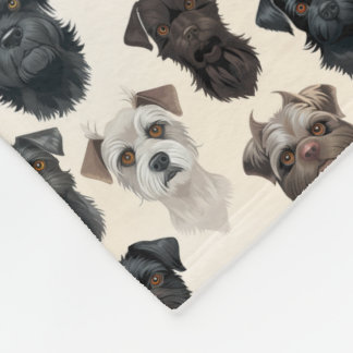 Couverture Polaire Affenpinscher Chien face Collage Motif