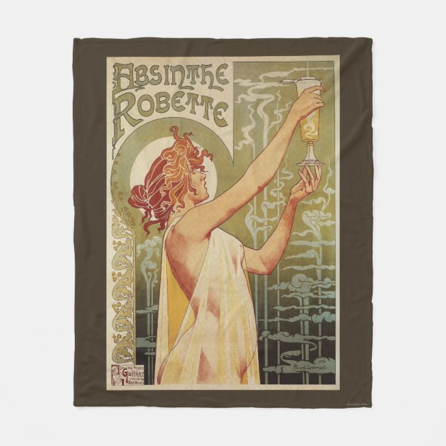 Couverture Polaire Affiche de publicité d'absinthe de Robette (Devant)