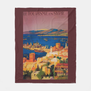 Couverture Polaire Affiche de voyage de Français, voyageant en Syrie