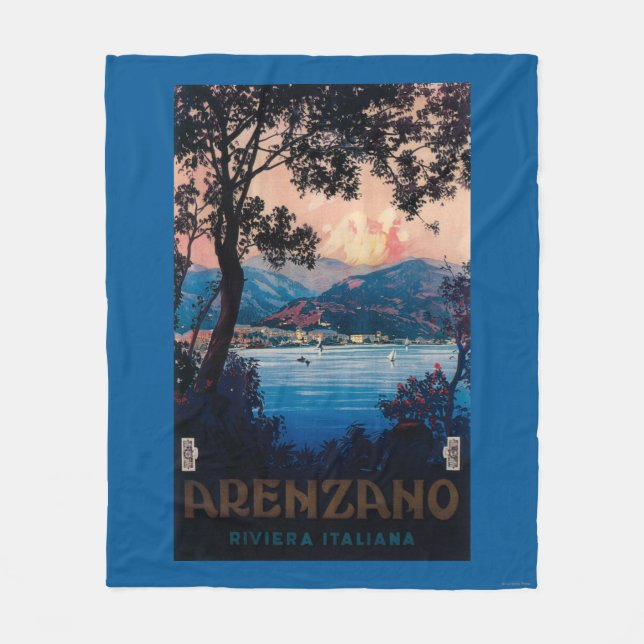 Couverture Polaire Affiche de voyage de la Riviera d'Italien (Devant)