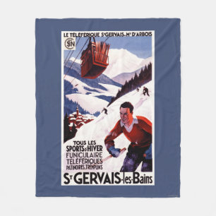 Couverture Polaire Affiche ferroviaire de promo de funiculaire de