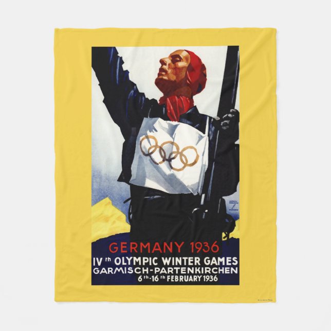Couverture Polaire Affiche olympique de publicité de 1936 jeux (Devant)