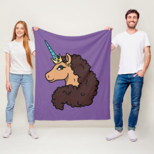 Couverture Polaire Afro Unicorn Divin