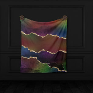 Couverture Polaire Agate foncé intense   Moody Rainbow Jewel Tone