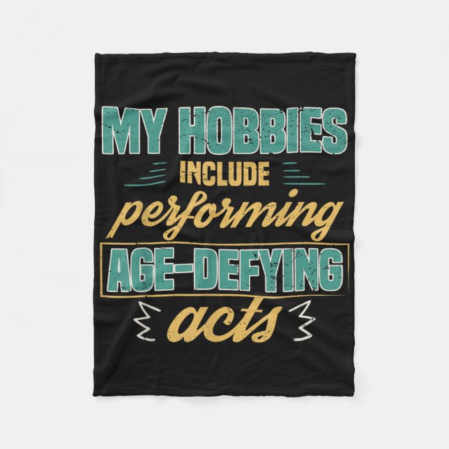 Couverture Polaire Age Defying Acts Funny Old Retirement Grandparents (Devant)