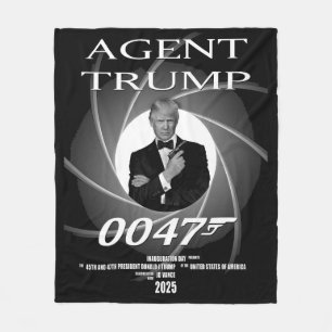 Couverture Polaire Agent Président Donald Trump Jour d'investiture 47