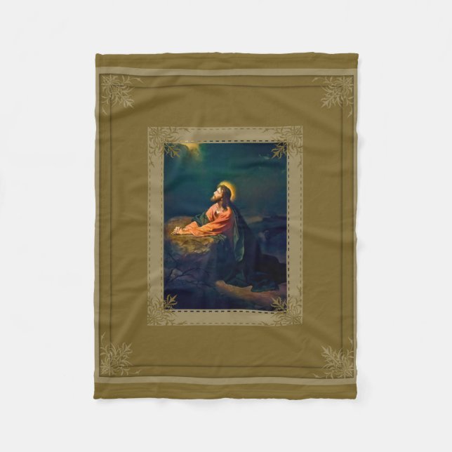 Couverture Polaire Agonie de Jésus dans le jardin (Devant)