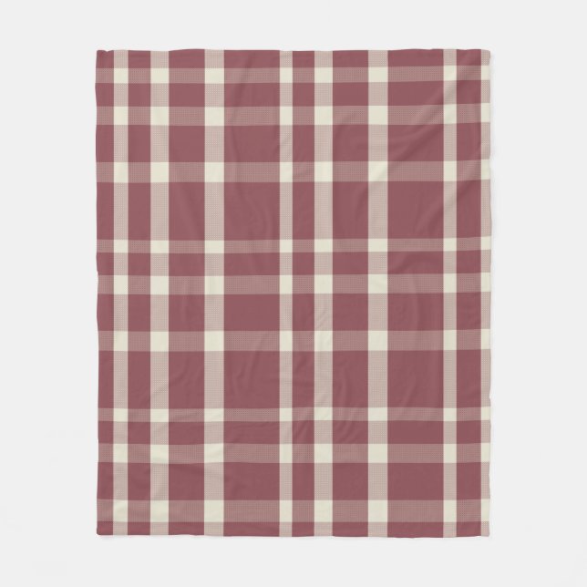 Couverture Polaire Agritourisme Crème rouge Plaid (Devant)