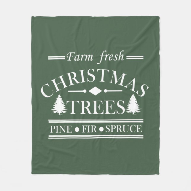 Couverture Polaire Agritourisme Joyeux arbres de Noël (Devant)
