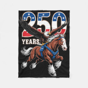 Couverture Polaire Aigle américain & clydesdale 250e anniversaire des