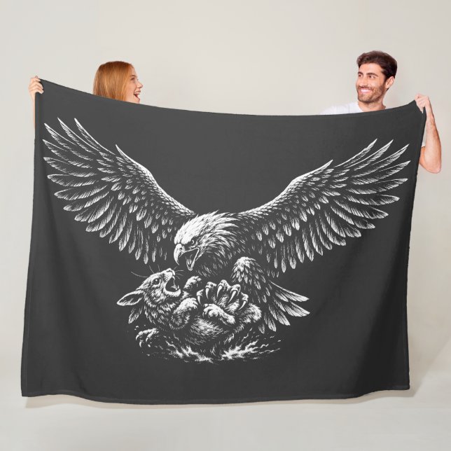 Couverture Polaire Aigle de Cendres par BurnsInHell (En situation)